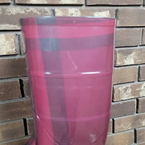 Burberry London authentic unlined tartan rainboot worn once purchased 2008 - Picture 6 of 16